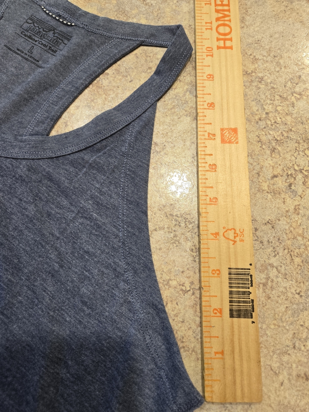 Patagonia Capilene Cool Trail Womens Racerback Tank Scoop Neck L Blue Stretch - Picture 5 of 9